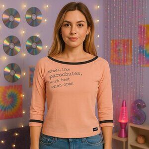 Y2K Killah Babydoll Top Pink Party College Grunge Skater S